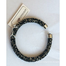 Wholesale Open Black Bracelet with Metal